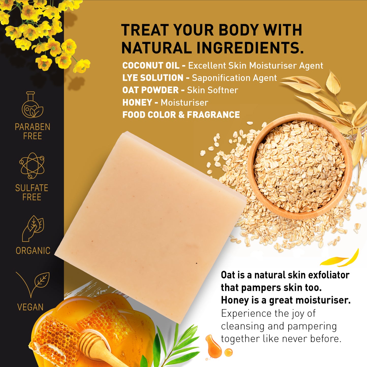 Oat & Honey Cold Processed Soap 120 g