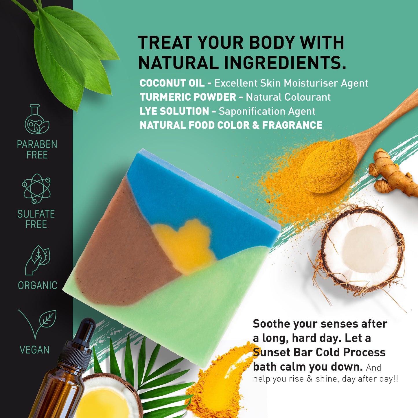 Sunset Cold Processed Soap 120 g