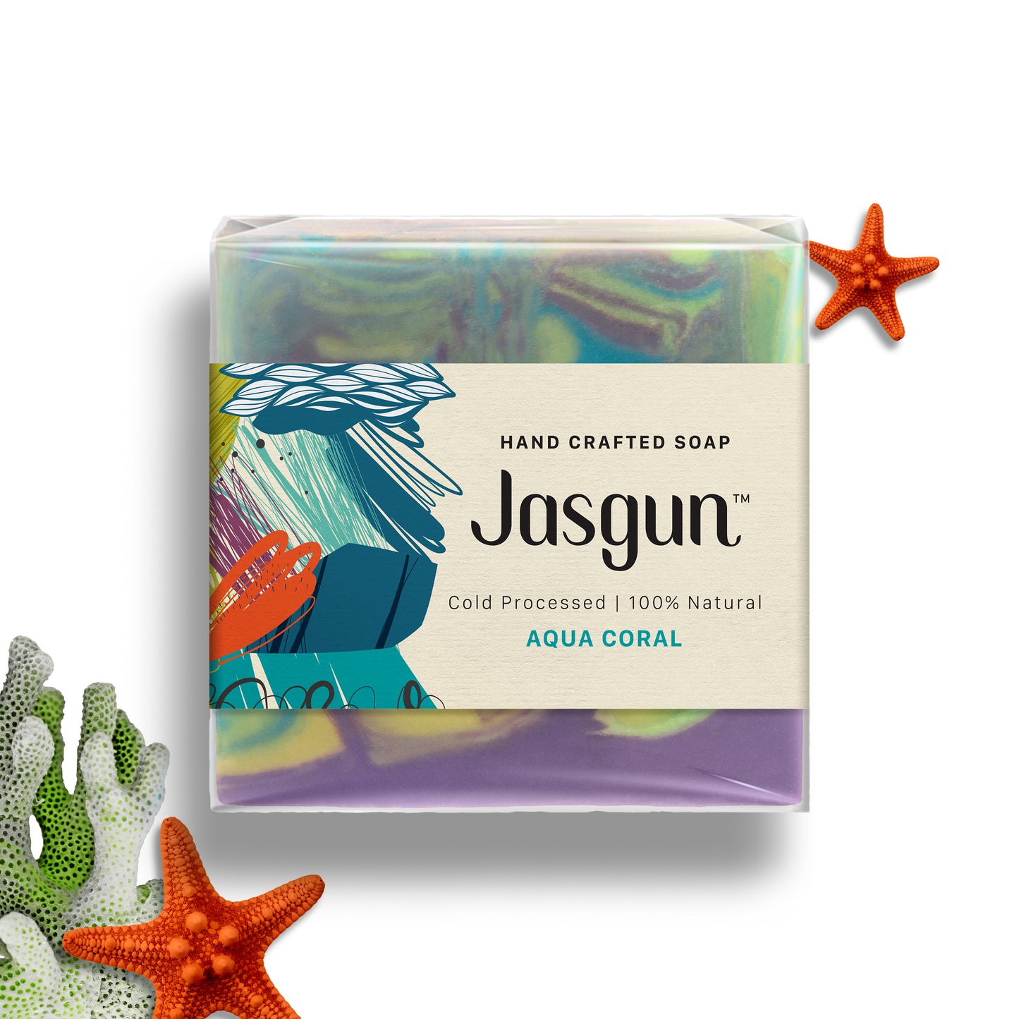 Aqua Coral Cold Processed Soap 120 g