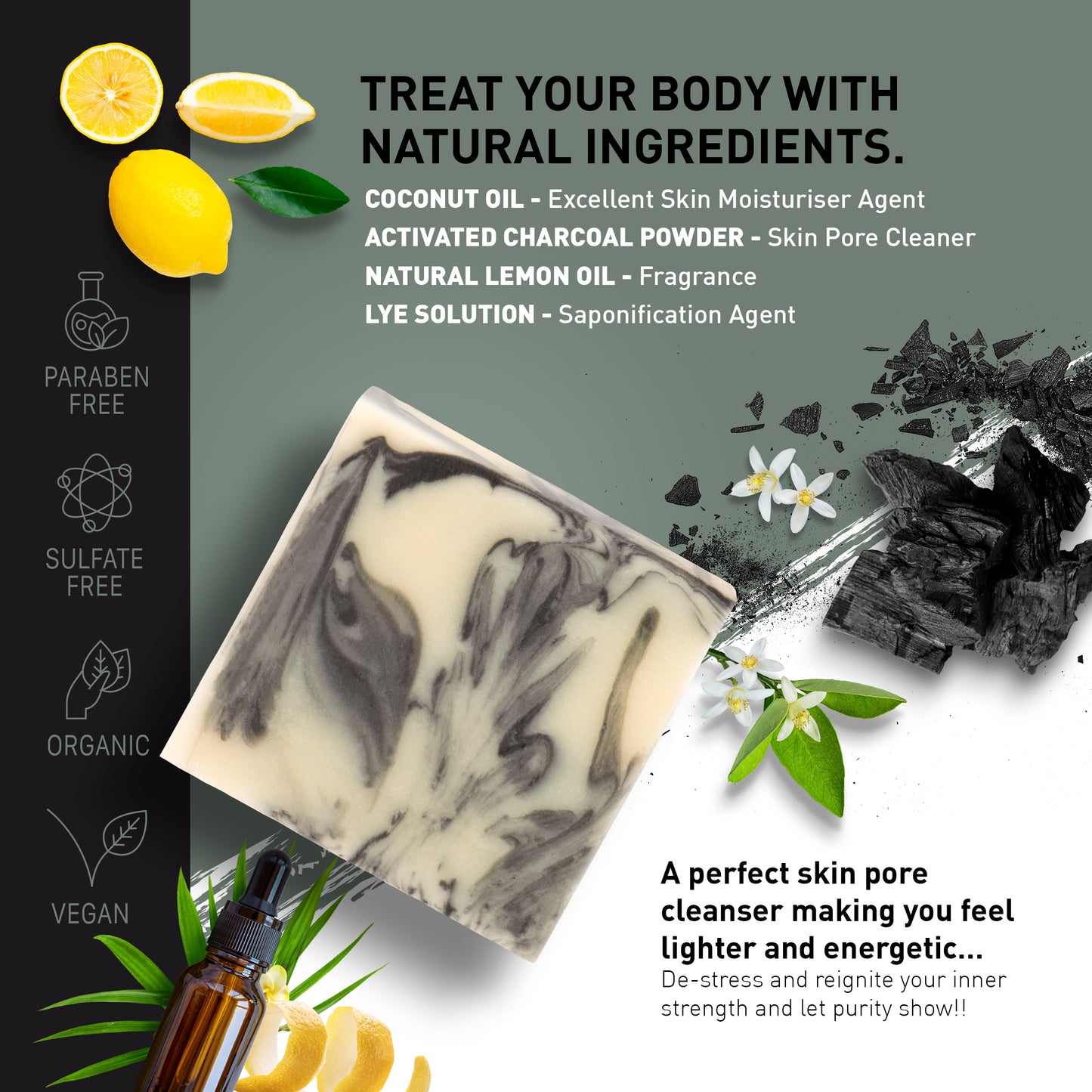 Charcoal Cold Processed Soap 120 g