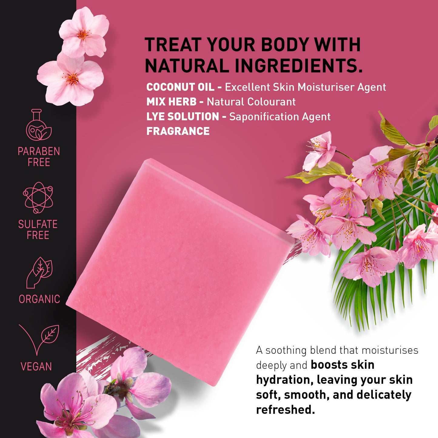 Japanese Cherry Blossom Cold Processed Soap 120 g