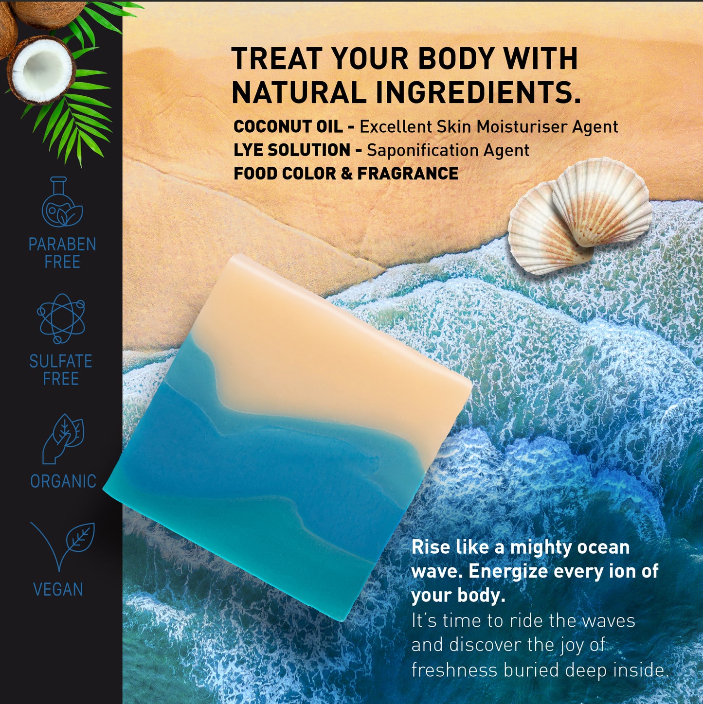 Ocean Wave Cold Processed Soap 120 g
